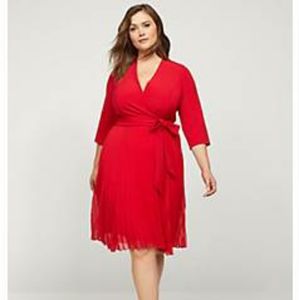 Lane Bryant Faux Wrap fit & flare dress